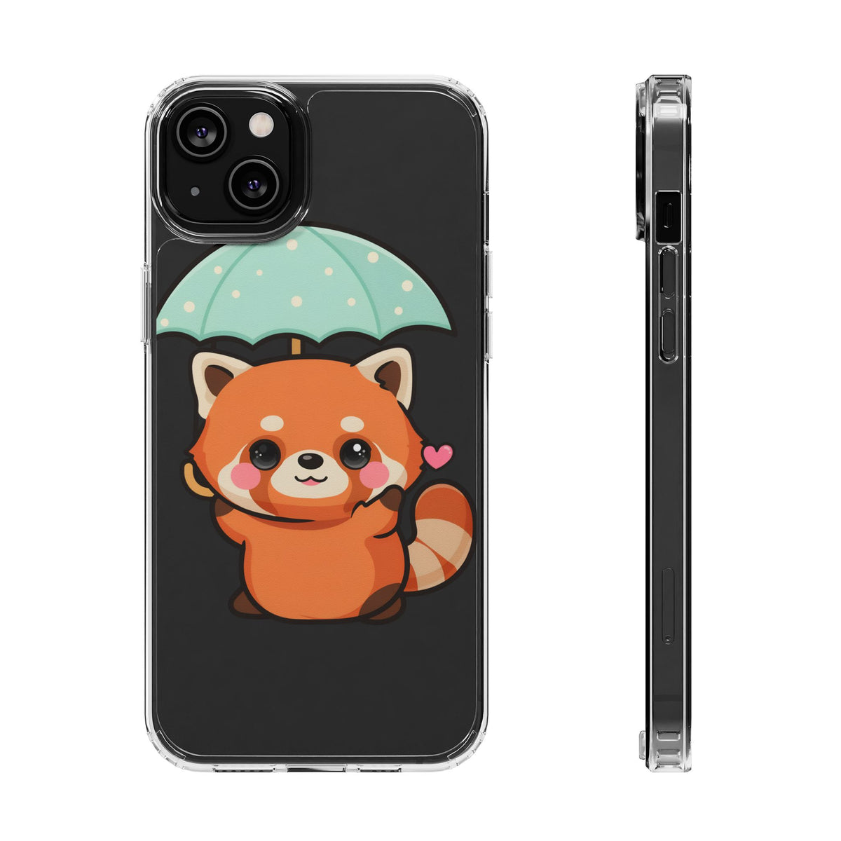 Kawaii Red Panda Clear Impact-Resistant Case