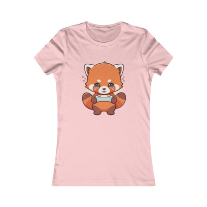 Red Panda Gamer Women's Tee – Cute Kawaii Gaming Shirt