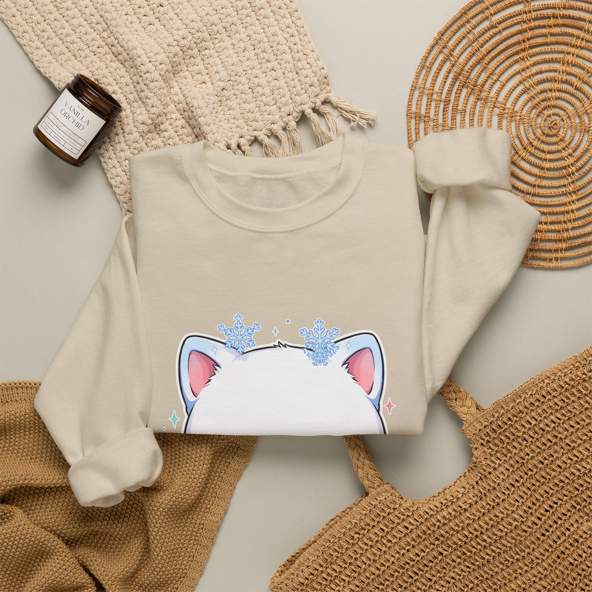 Kawaii Arctic Fox Sweatshirt for Cute Winter Animal Lovers