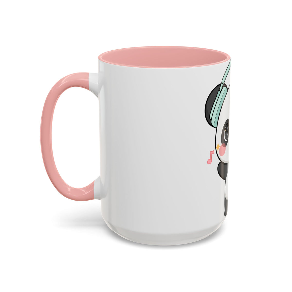 Kawaii Panda Music Mug, Colorful Accent Coffee Mug