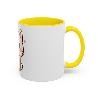 Kawaii Cat Sushi Mug, Cute Accent Coffee Mug
