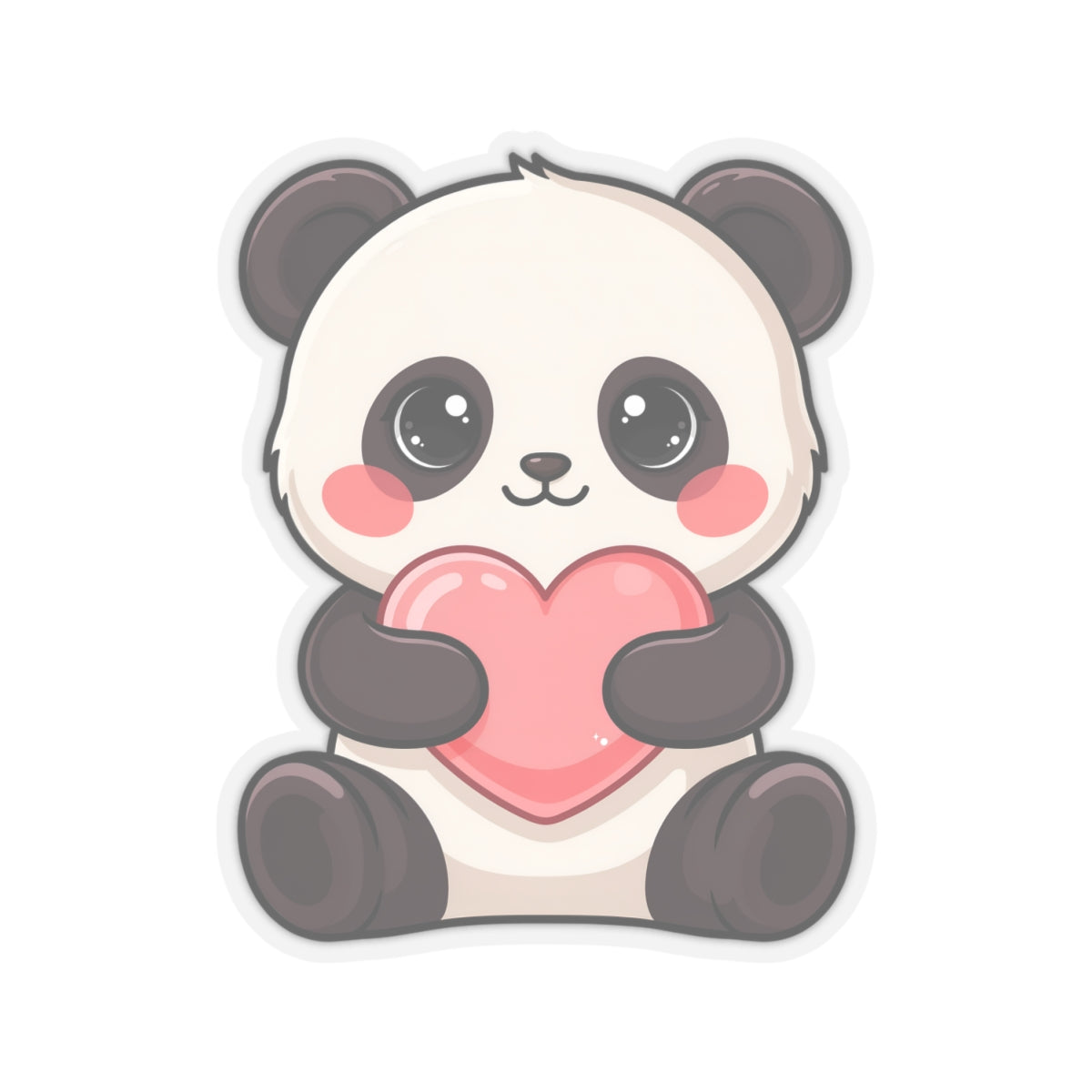 Kawaii Panda Sticker, Sweet Valentine Gift