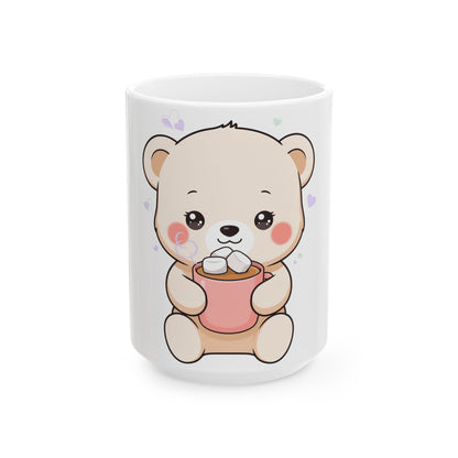 Hot Cocoa Bear Mug, Cute Winter Gift for Cozy Sips