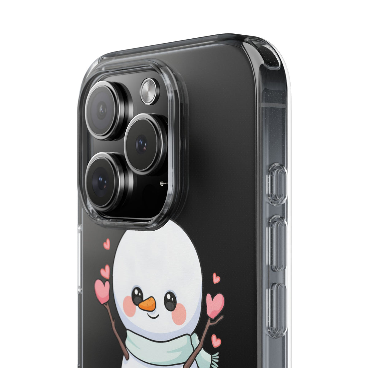Kawaii Snowman Phone Case, Cute Winter Cheer