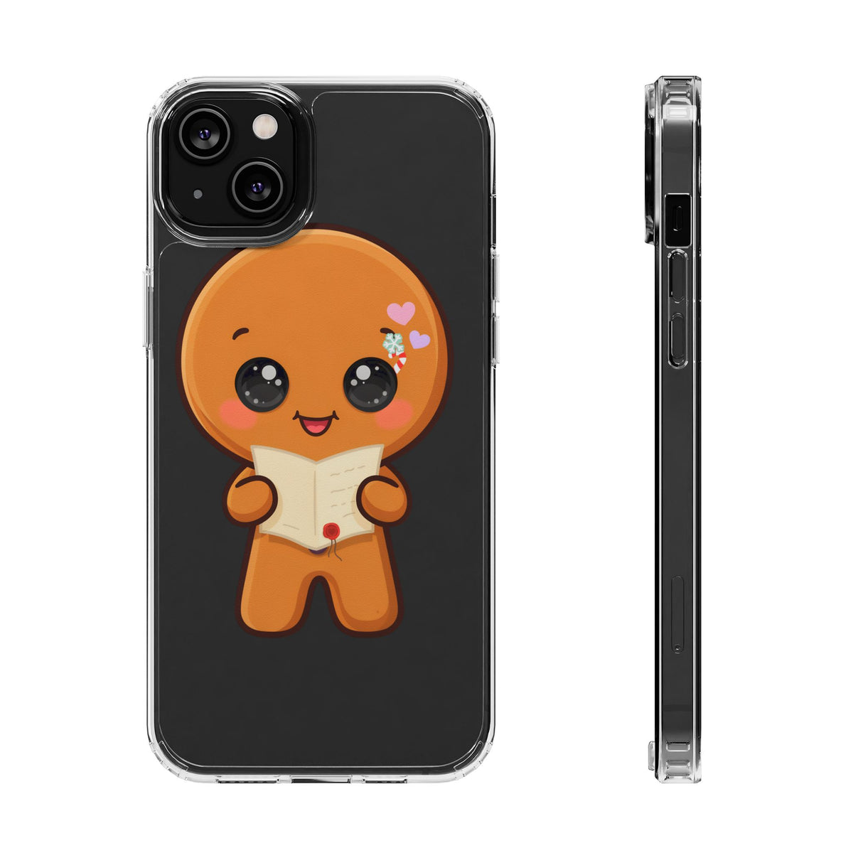 Gingerbread Man Phone Case, Cute Christmas Letter Reader