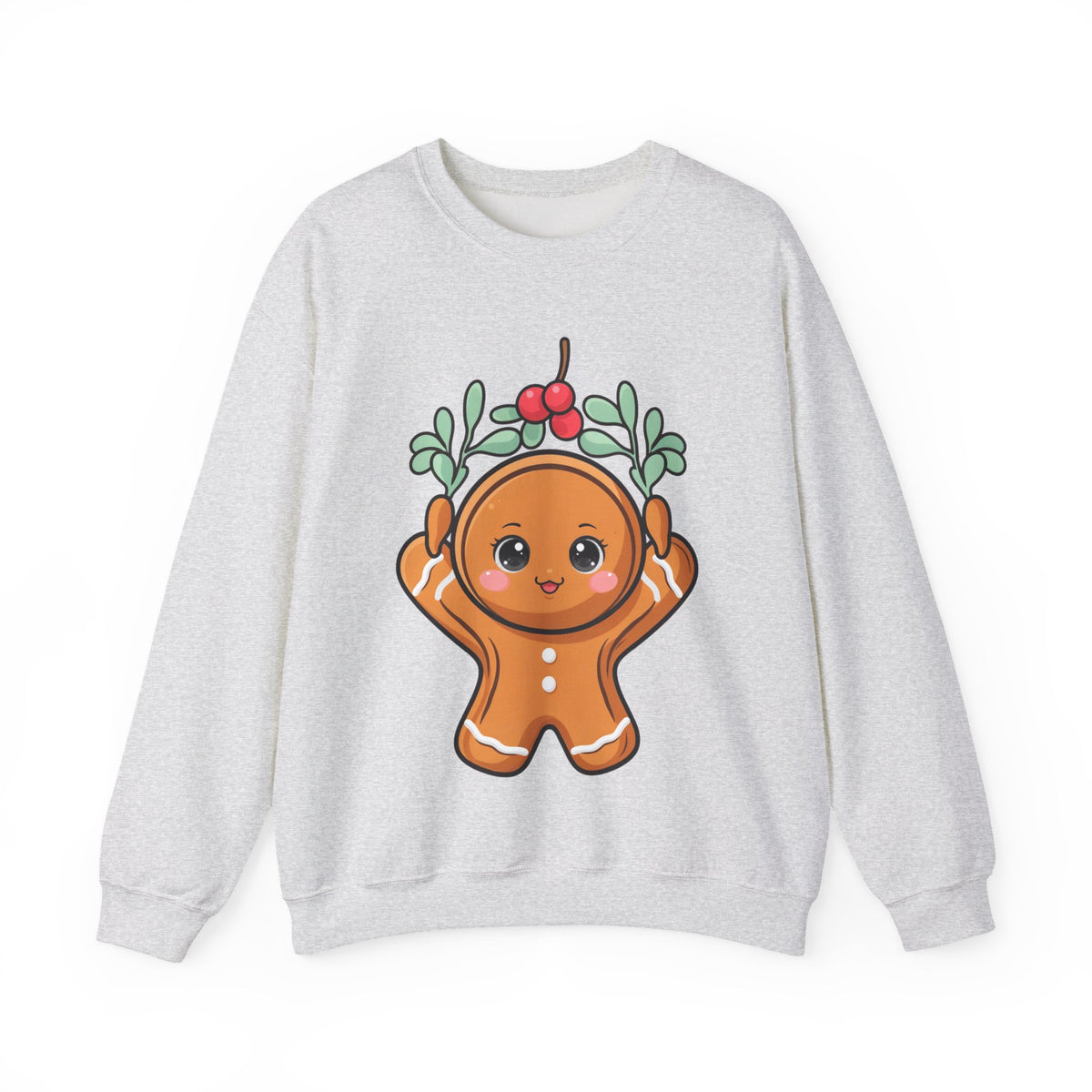 Kawaii Gingerbread Sweatshirt, Cute Christmas Crewneck