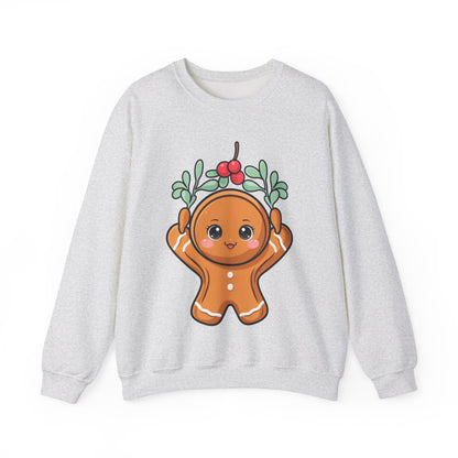 Kawaii Gingerbread Sweatshirt, Cute Christmas Crewneck
