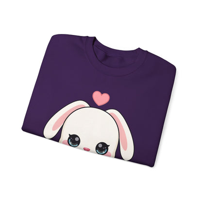 Kawaii Bunny Sweatshirt, Cozy Chibi Rabbit Crewneck