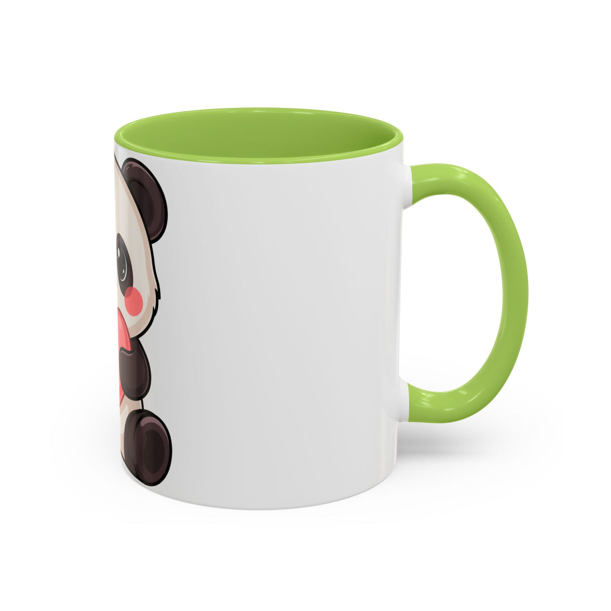 Kawaii Panda Heart Accent Coffee Mug