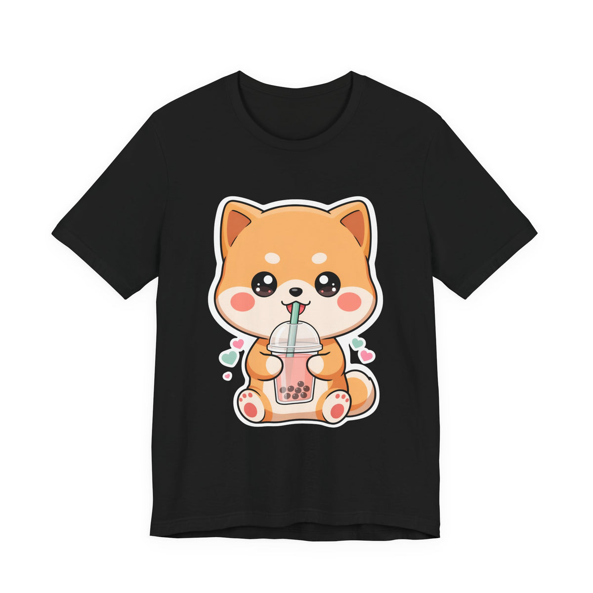 Kawaii Shiba Bubble Tea T-Shirt for Boba Lovers