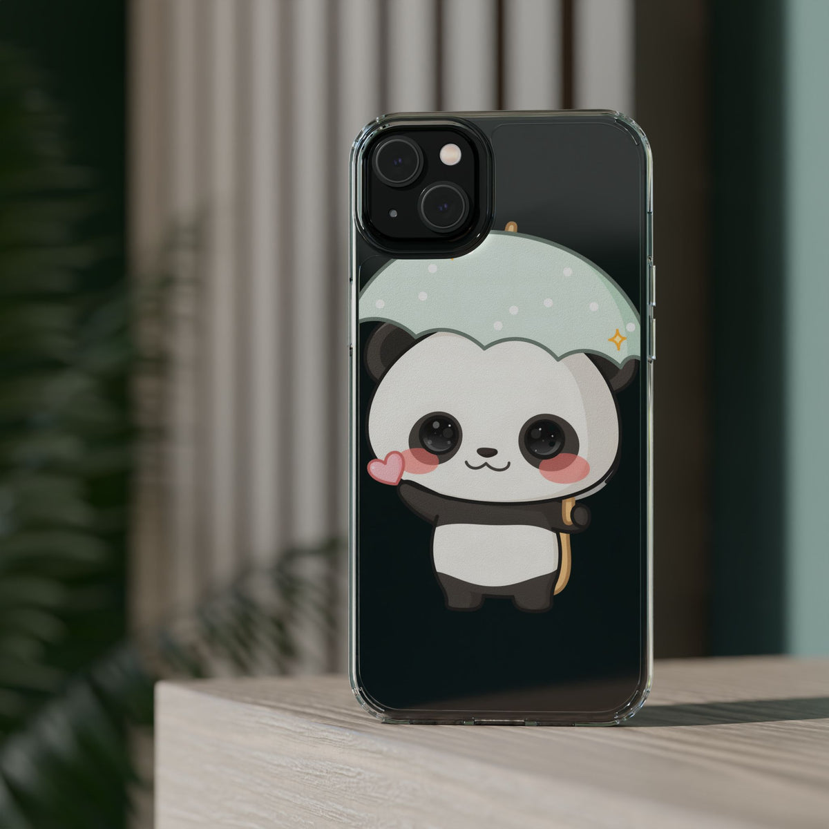 Kawaii Panda Clear Impact-Resistant Phone Case