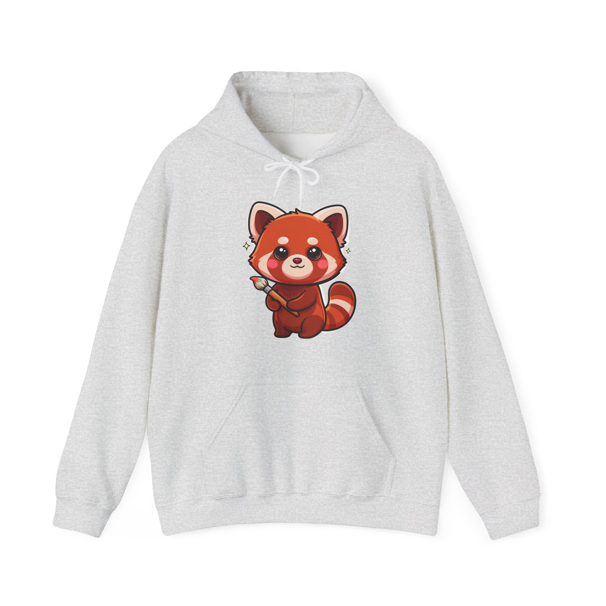 Cute Red Panda Hoodie, Kawaii Artist Sweatshirt