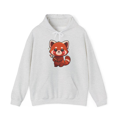 Cute Red Panda Hoodie, Kawaii Artist Sweatshirt
