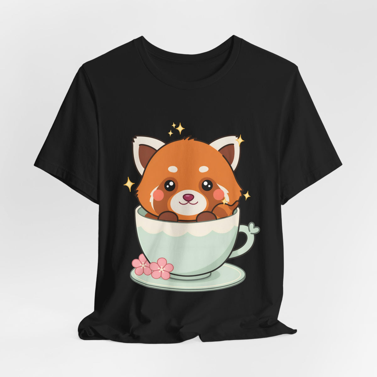 Kawaii Red Panda T-Shirt, Cute Tea Lover Gift