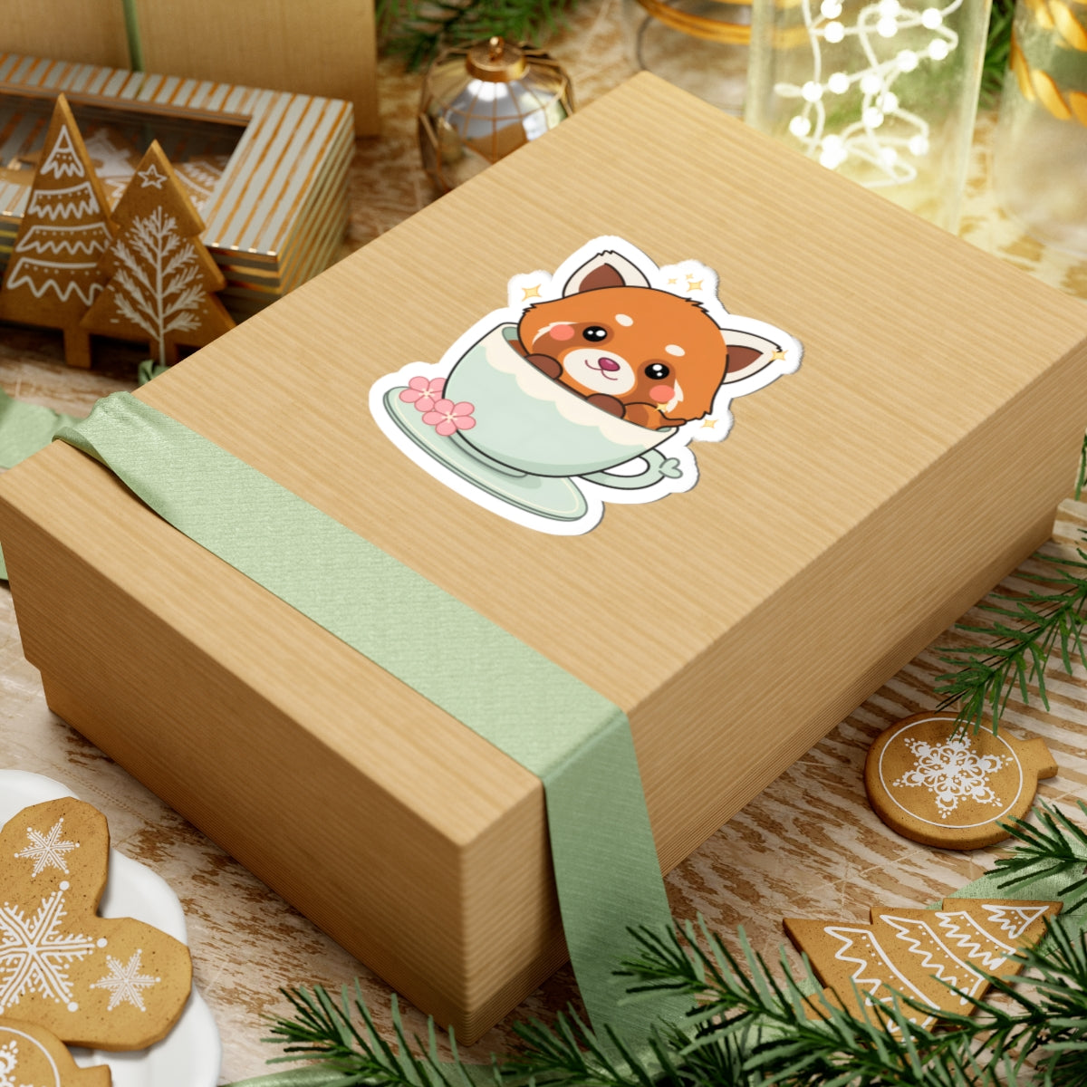 Kawaii Red Panda Sticker for Cute Desk Decor