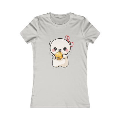 Kawaii Polar Bear Christmas Tee for Women