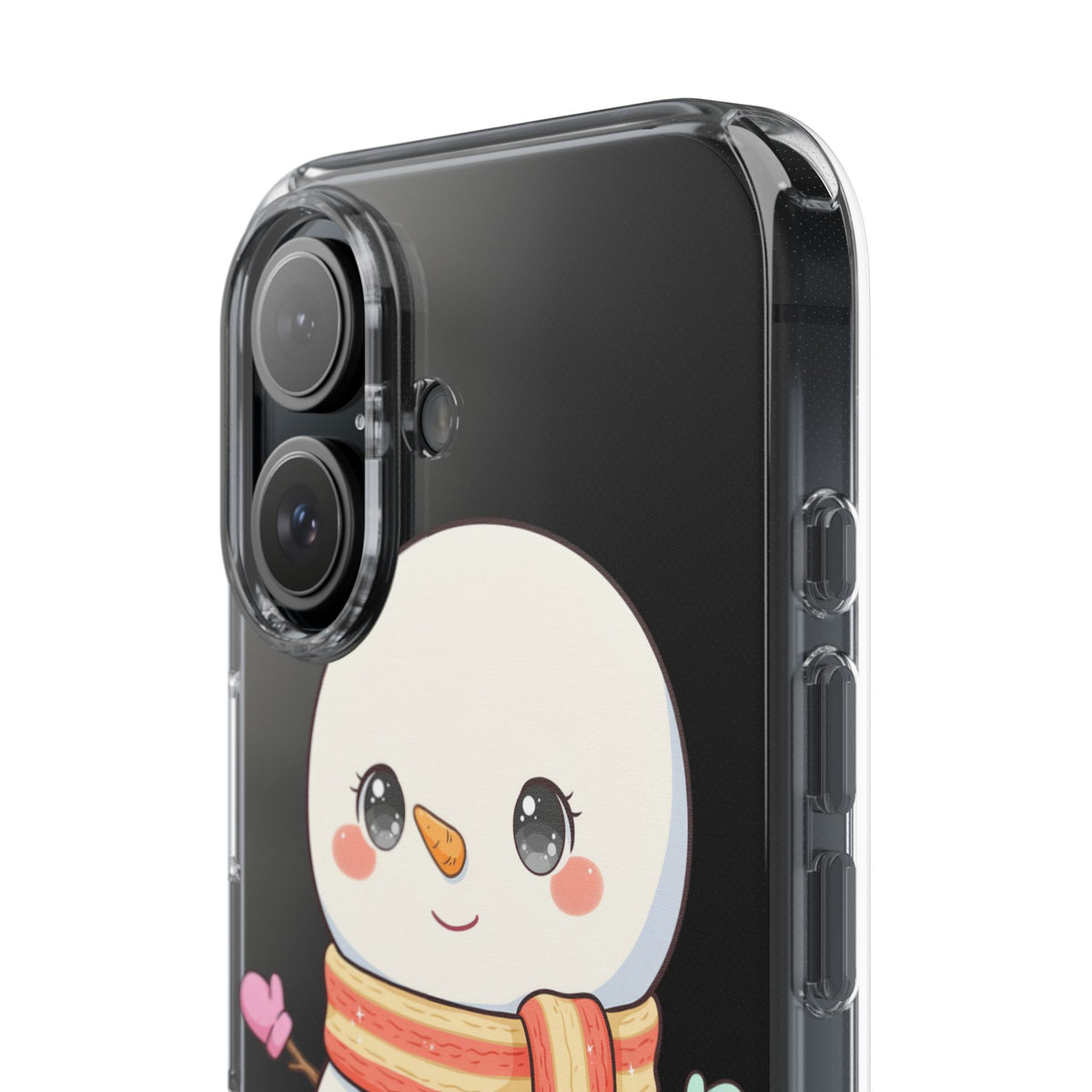 Kawaii Snowman Phone Case – Cute Christmas Clear Case