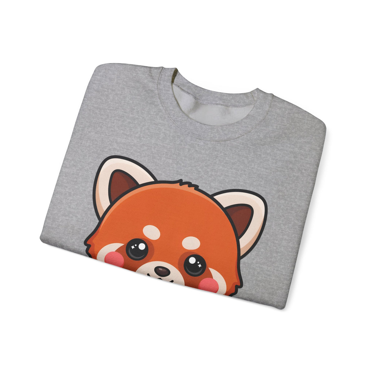 Kawaii Red Panda Sweatshirt, Cute Ice Cream Animal Crewneck