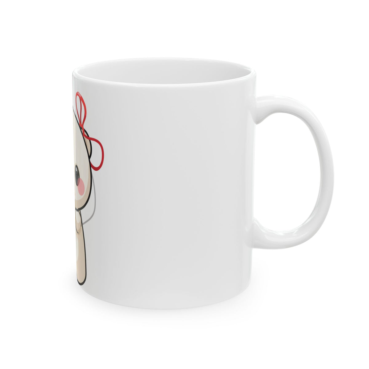 Kawaii Polar Bear Mug – Cute Jingle Bell Cub