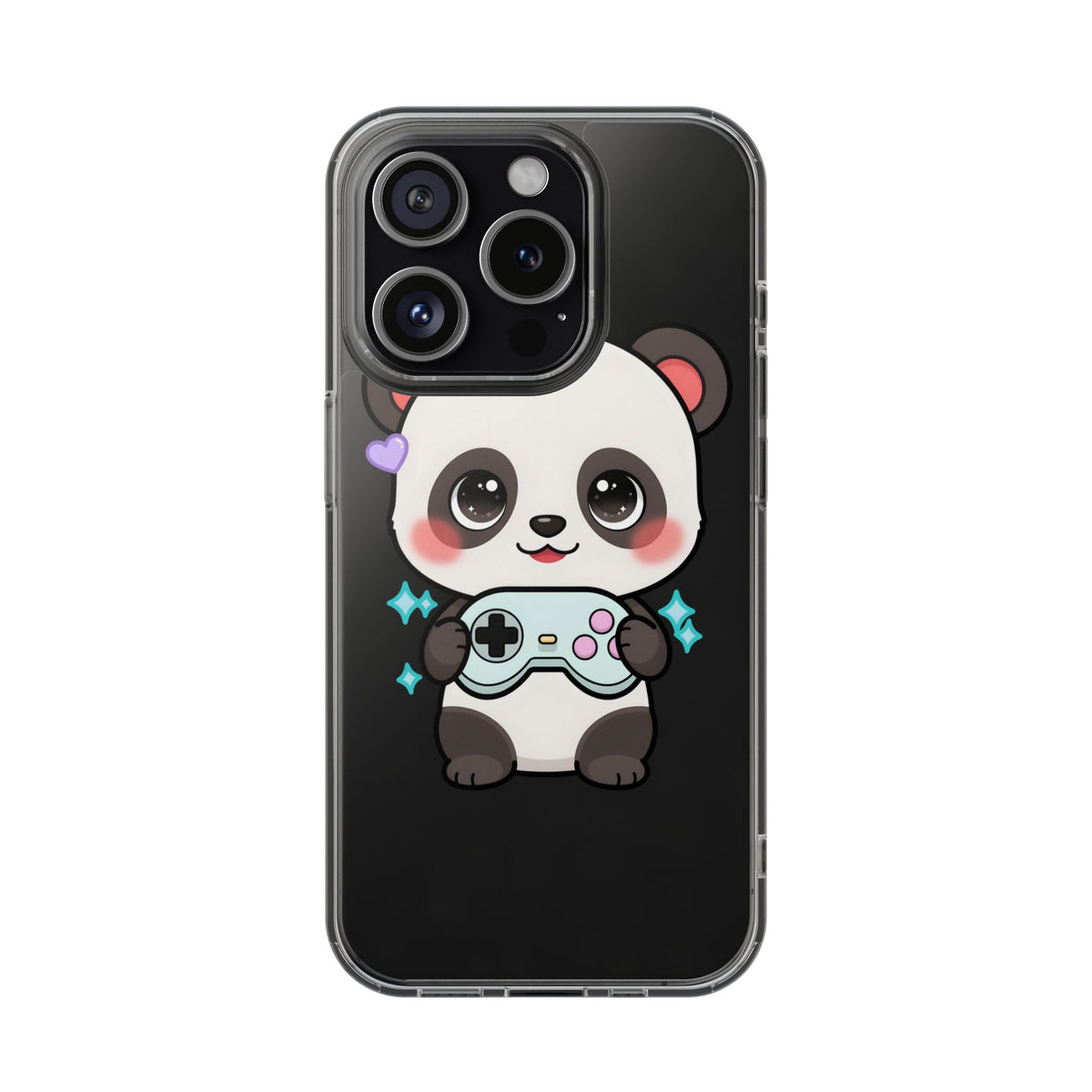 Gamer Panda Clear Impact-Resistant Phone Case