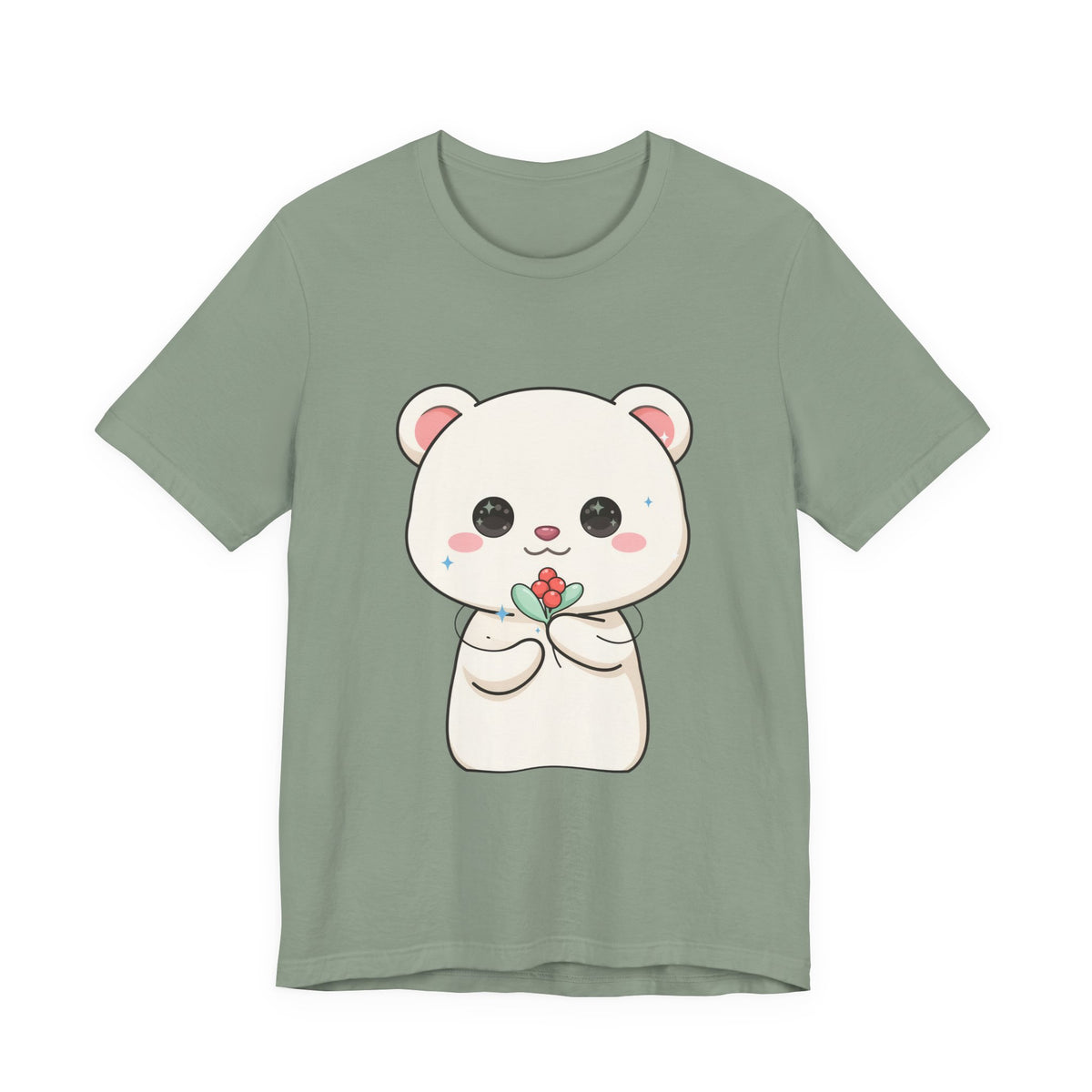 Kawaii Polar Bear Christmas T-Shirt for Cute Holiday Fans