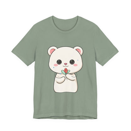 Kawaii Polar Bear Christmas T-Shirt for Cute Holiday Fans