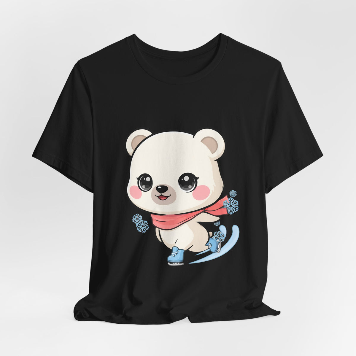Kawaii Ice Skating Polar Bear Tee for Winter Gift Giving