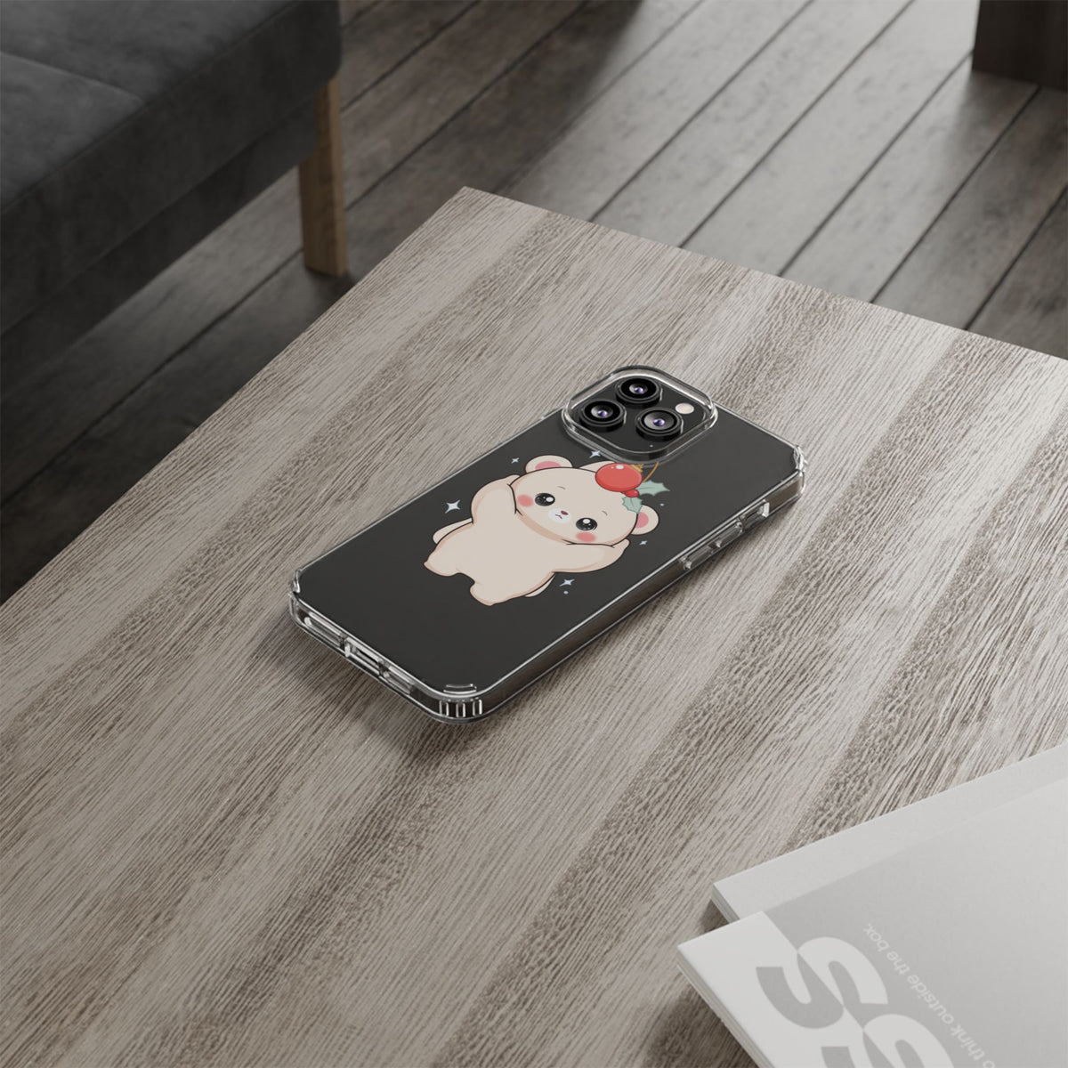 Kawaii Christmas Bear Phone Case for Cozy Holiday Days