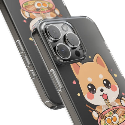 Kawaii Shiba Inu Ramen Clear Impact-Resistant Case
