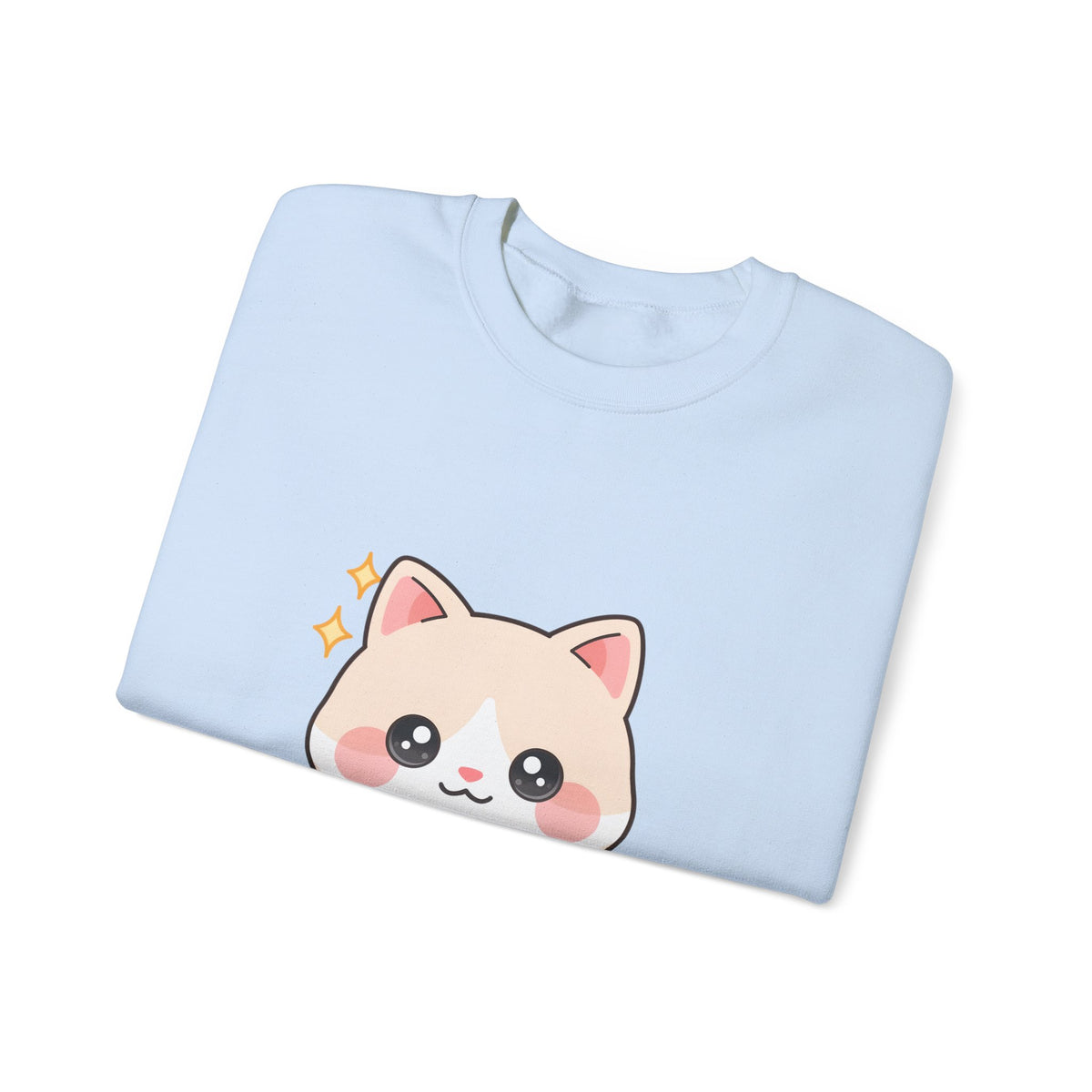 Kawaii Cat Sweatshirt, Cute Cat in Teacup Crewneck