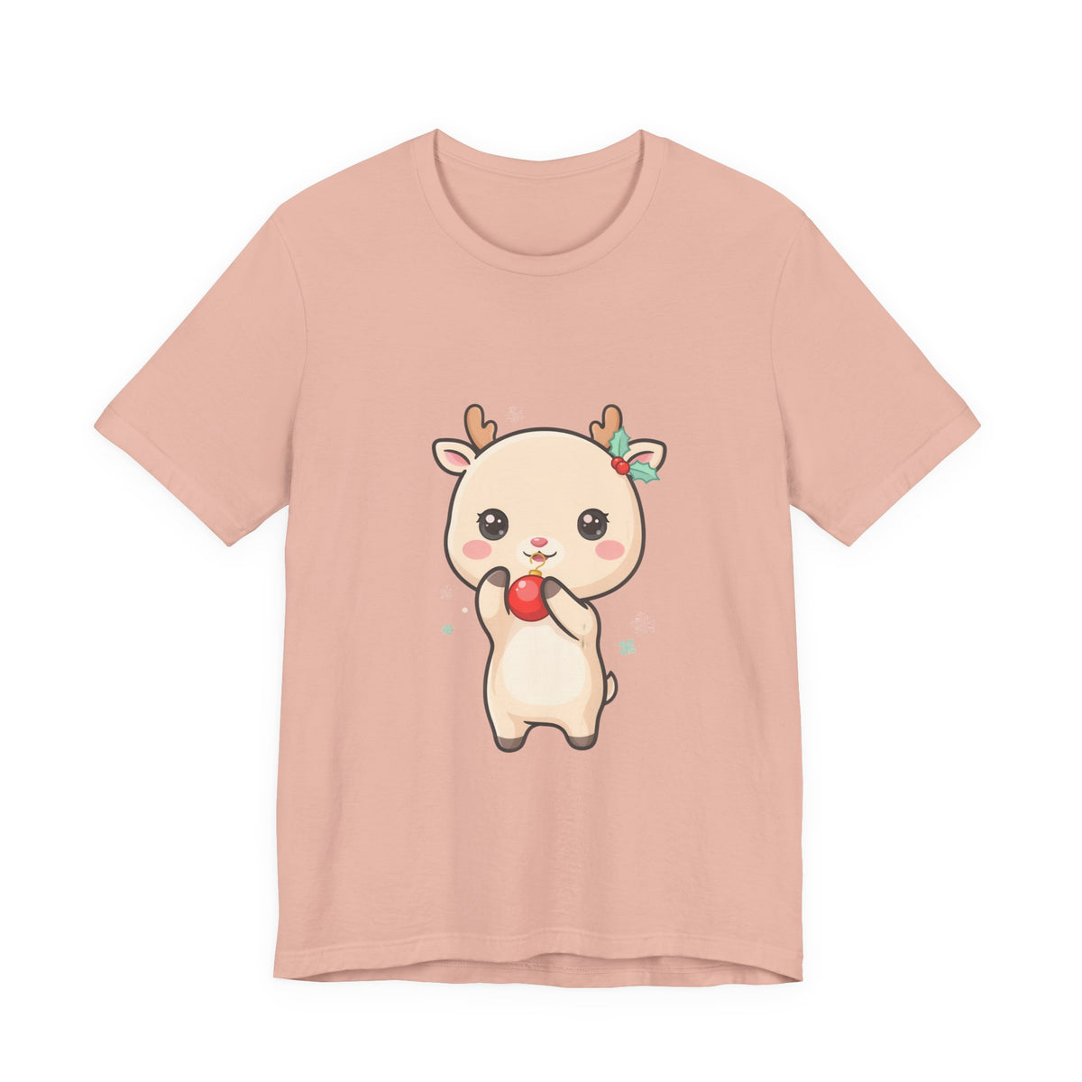 Kawaii Reindeer Christmas T-Shirt for Cute Holiday Style