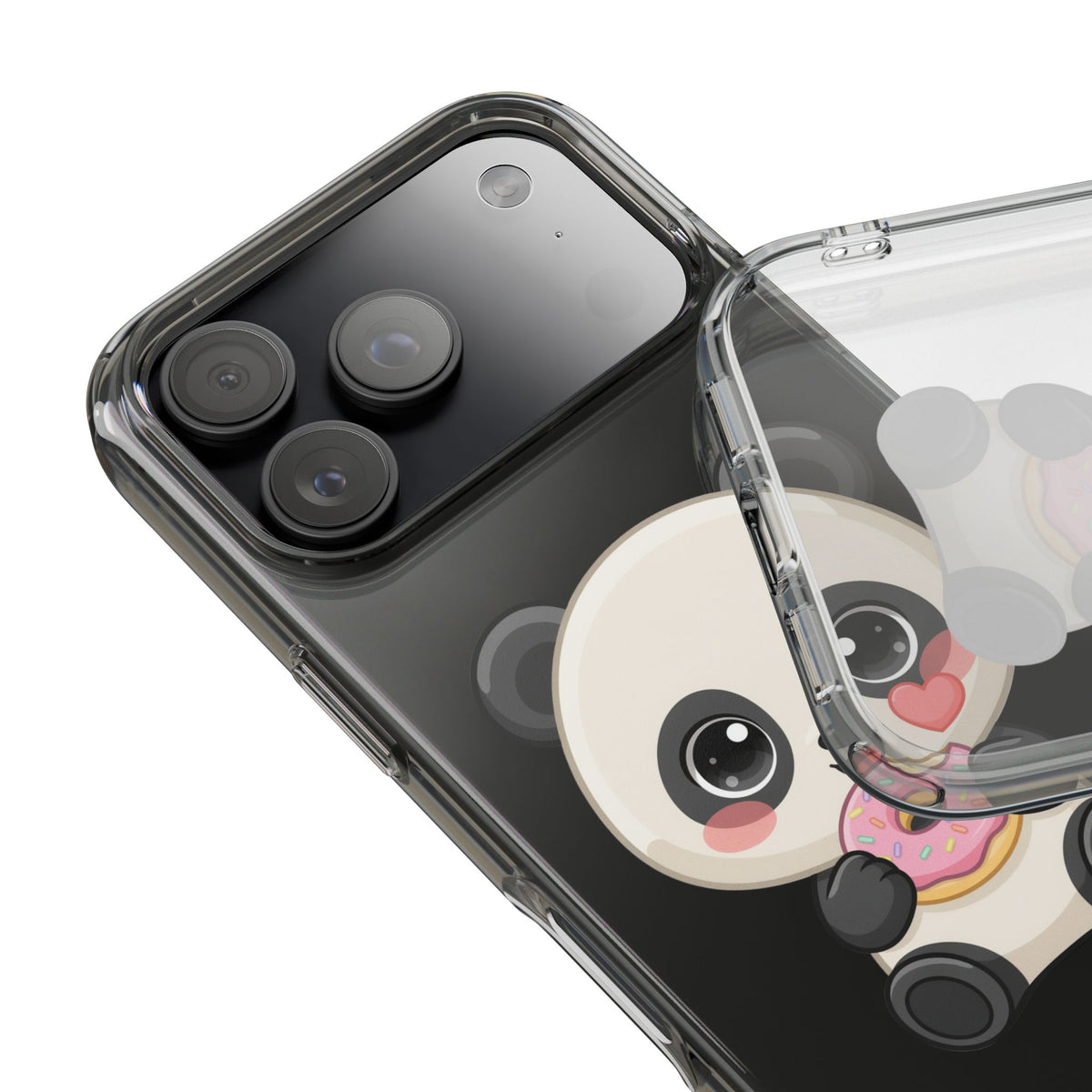 Kawaii Panda Phone Case with Donut
