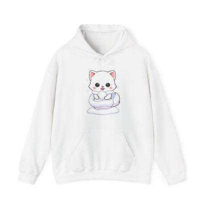 Kawaii Arctic Fox Hoodie, Cute Winter Animal Sweatshirt