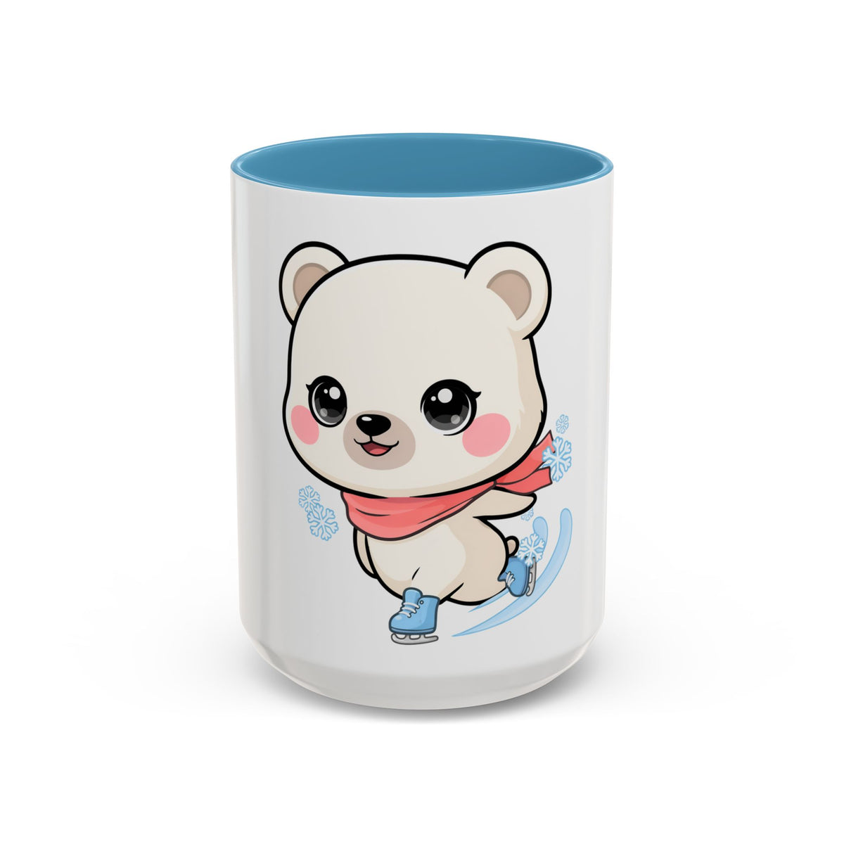 Polar Bear Ice Skating Mug – Cute Accent Coffee Mug