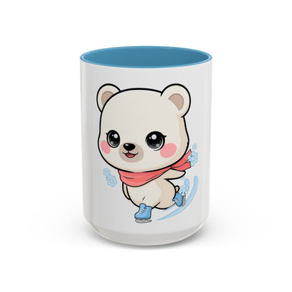 Polar Bear Ice Skating Mug – Cute Accent Coffee Mug