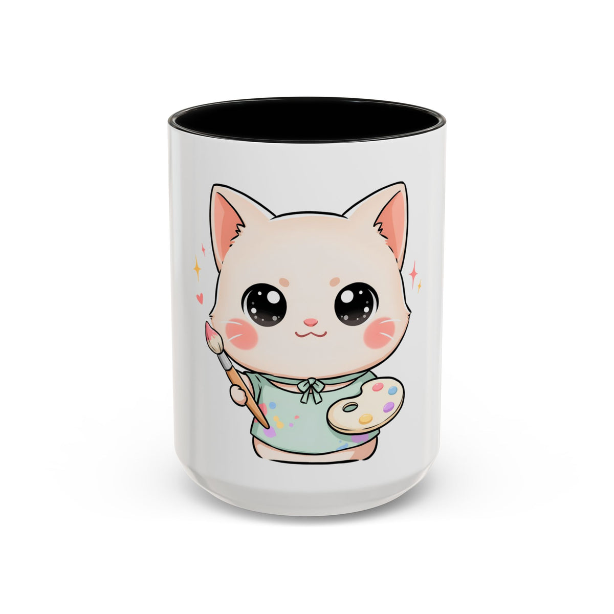 Kawaii Cat Artist Accent Coffee Mug
