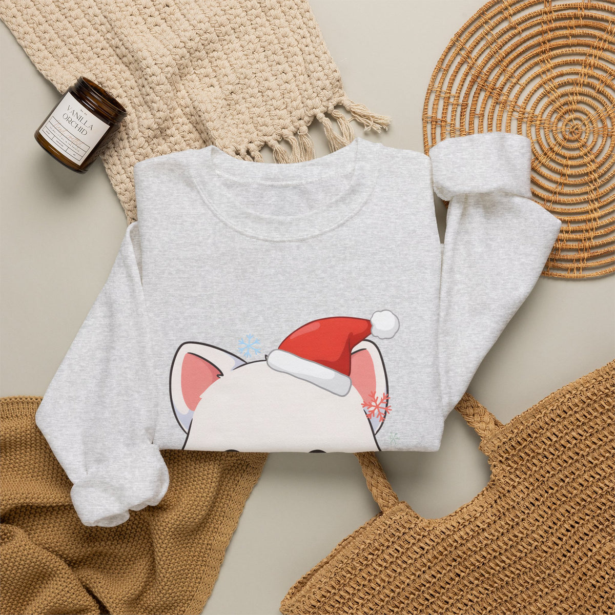 Christmas Arctic Fox Sweatshirt for Kawaii Holiday Fans