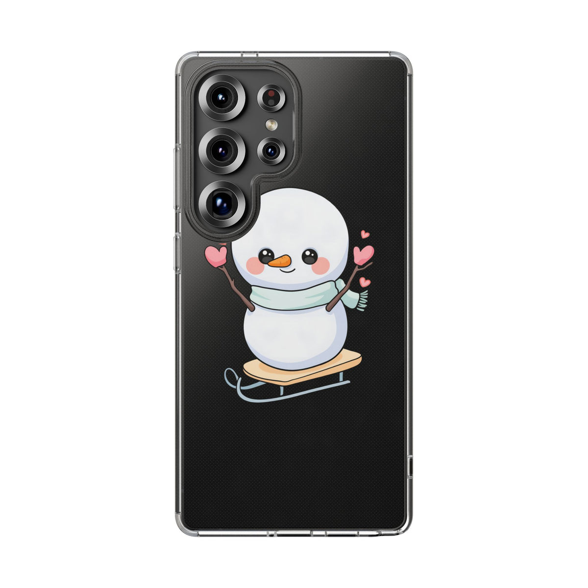 Kawaii Snowman Phone Case, Cute Winter Cheer