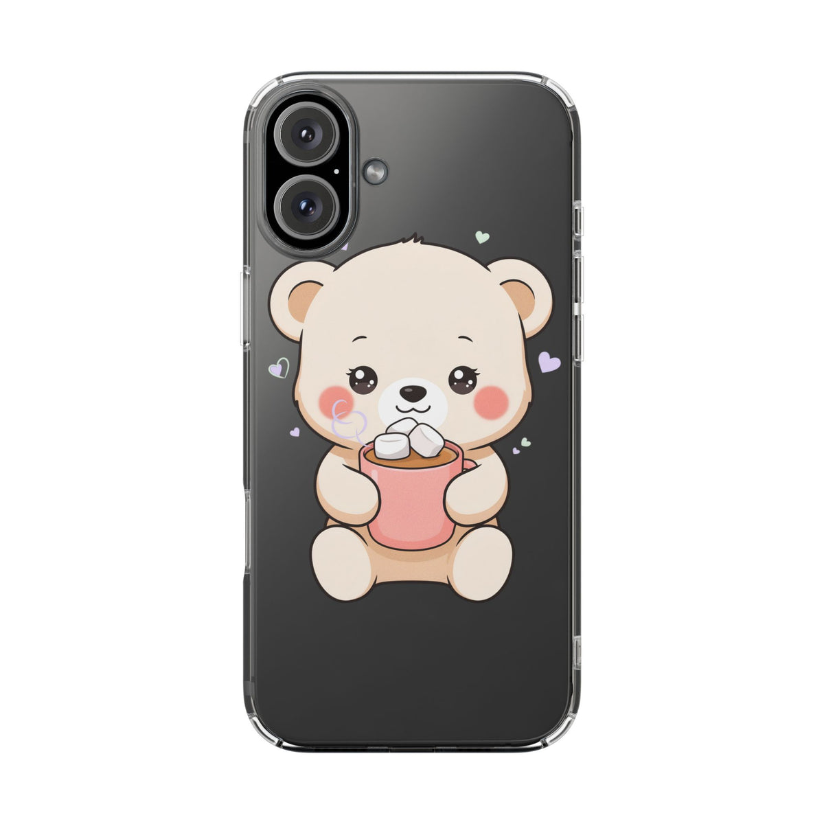 Kawaii Polar Bear Phone Case with Hot Cocoa