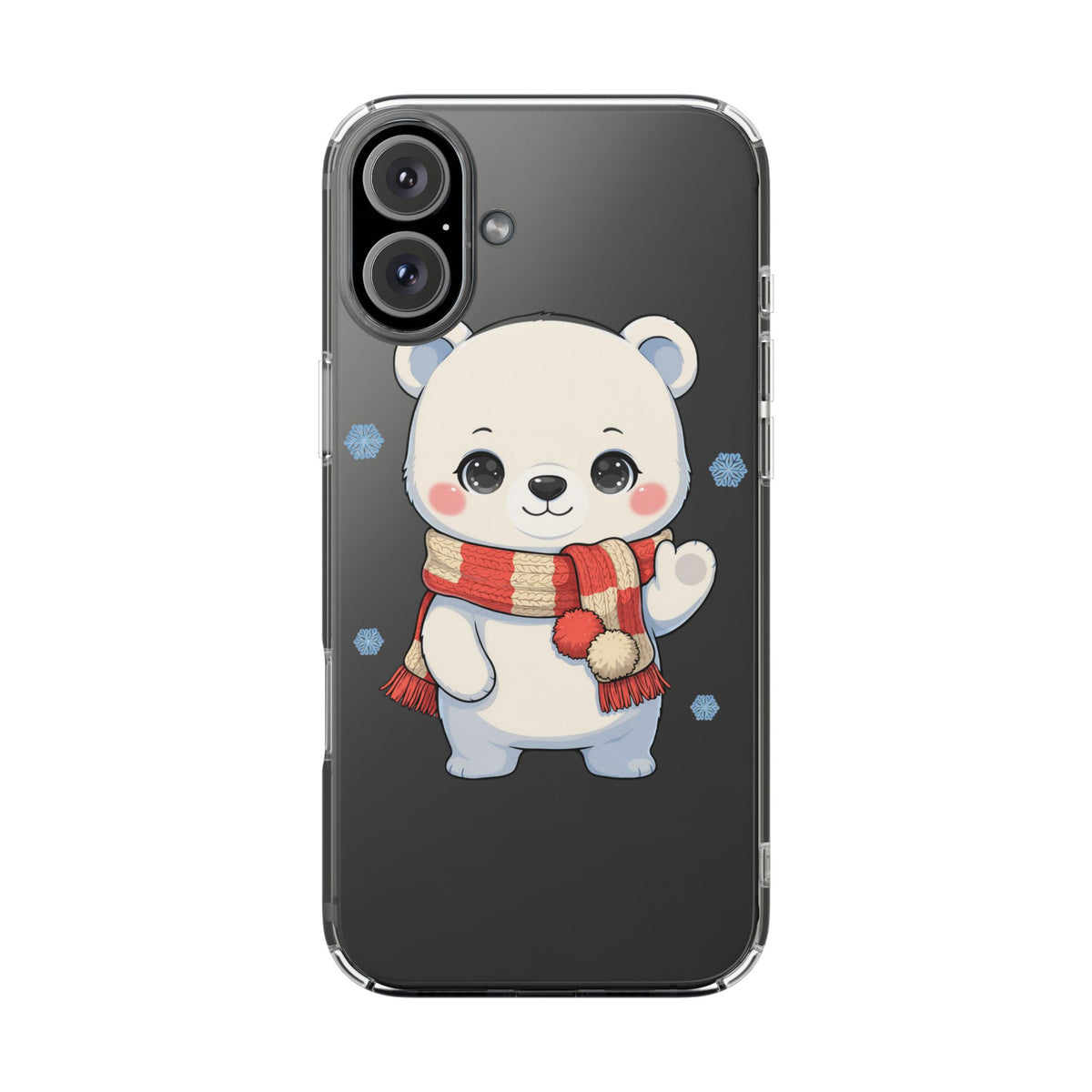 Kawaii Polar Bear Phone Case – Cozy Christmas Cub