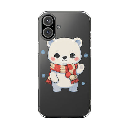 Kawaii Polar Bear Phone Case – Cozy Christmas Cub