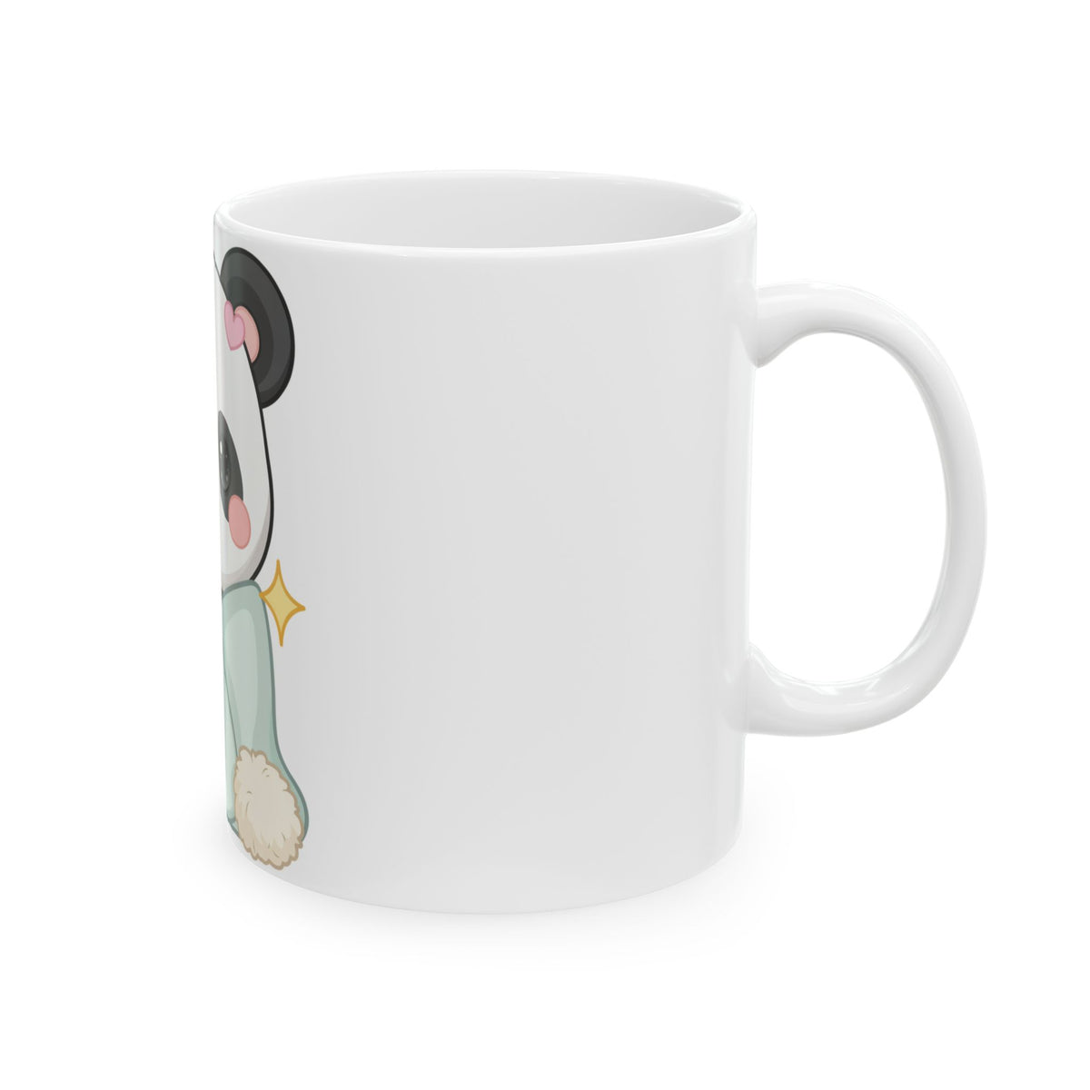 Cozy Panda Mug, Kawaii Blanket Buddy Ceramic Cup
