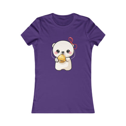 Kawaii Polar Bear Christmas Tee for Women