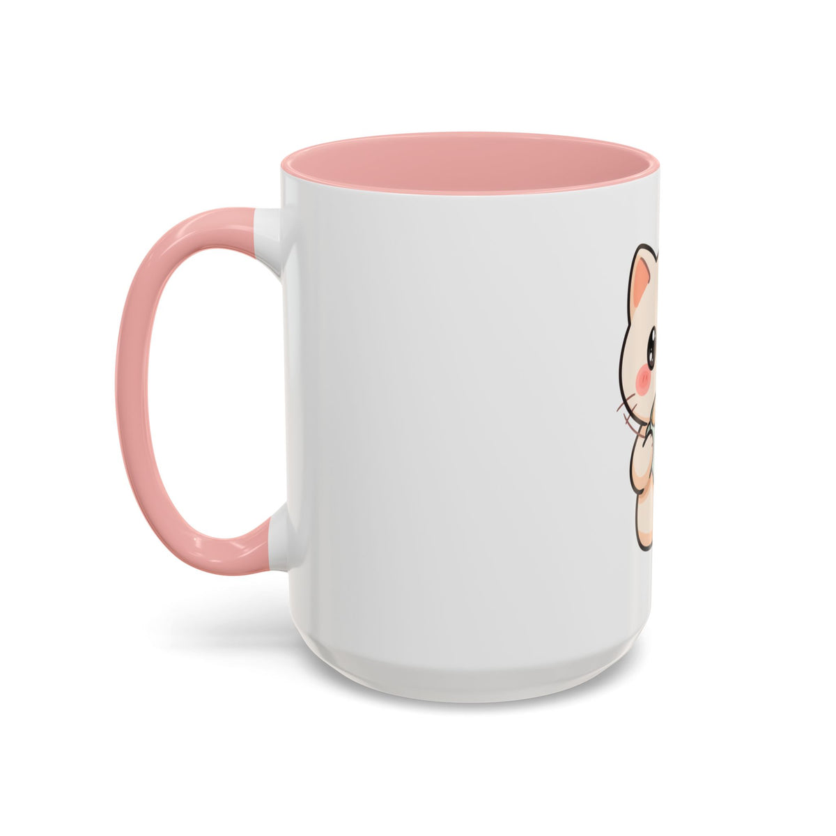 Kawaii Cat Coffee Mug, Cute Latte Accent Mug