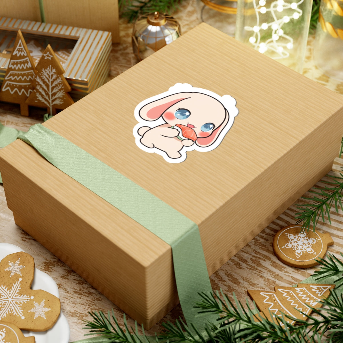 Kawaii Sushi Bunny Sticker for Cute Gift Giving