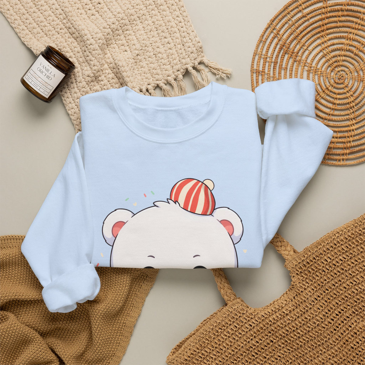 Christmas Cookie Bear Sweatshirt, Cute Holiday Baker Gift