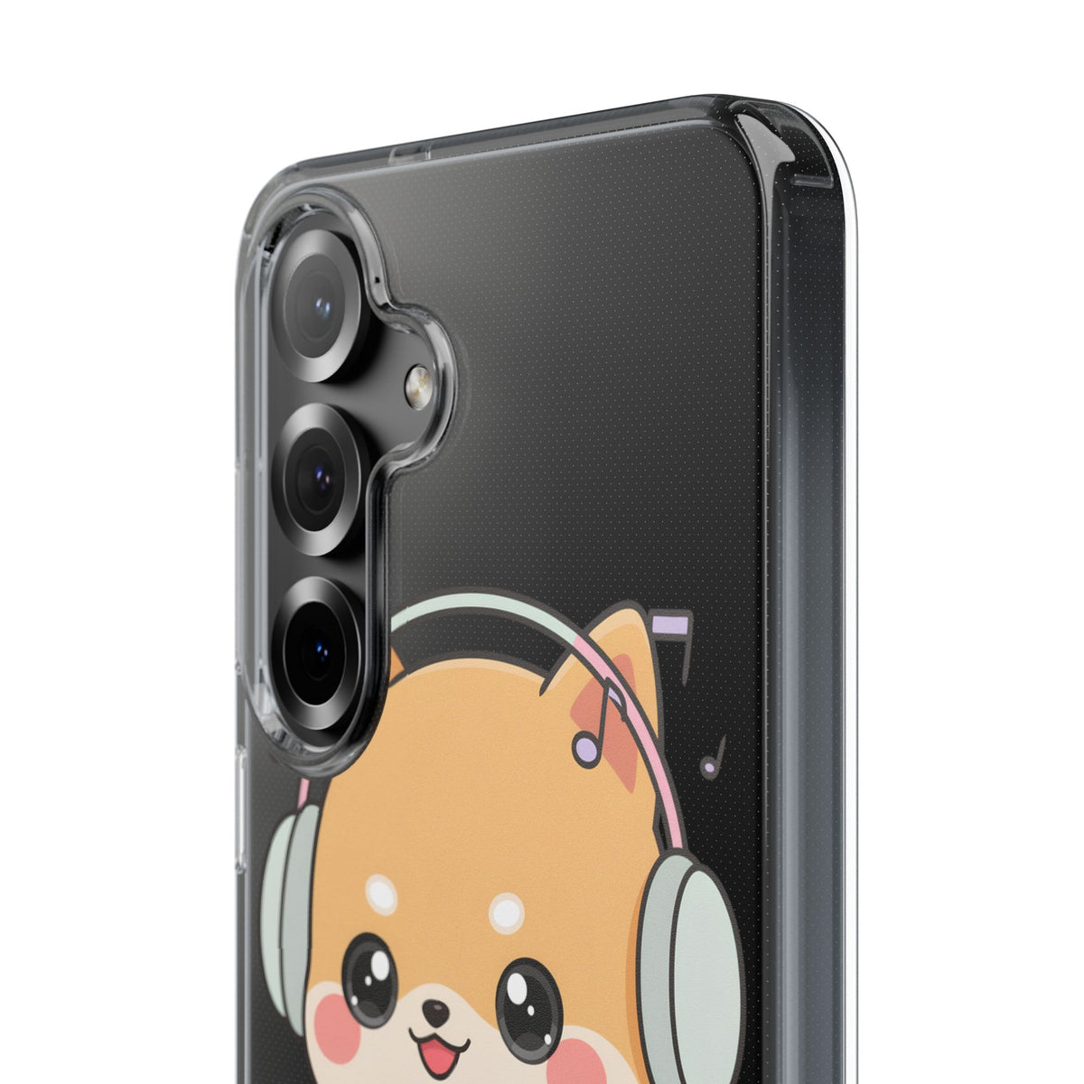 Kawaii Shiba Inu Phone Case – Music Lover Clear Case