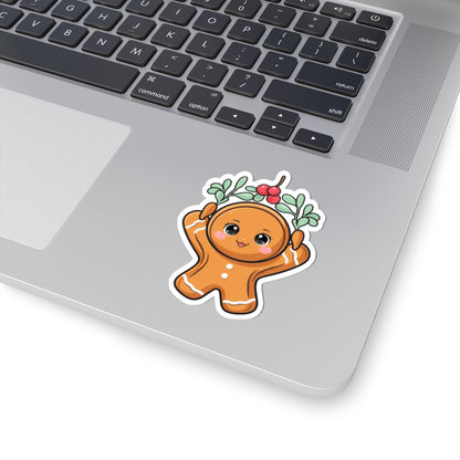 Kawaii Gingerbread Sticker for Cozy Christmas Cheer