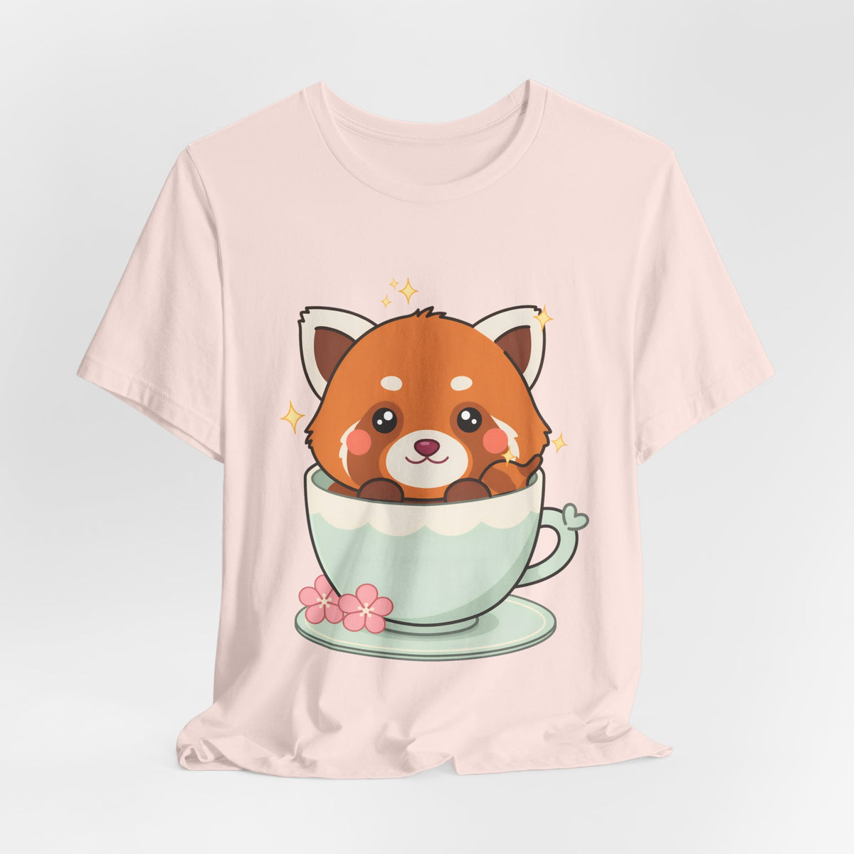 Kawaii Red Panda T-Shirt, Cute Tea Lover Gift