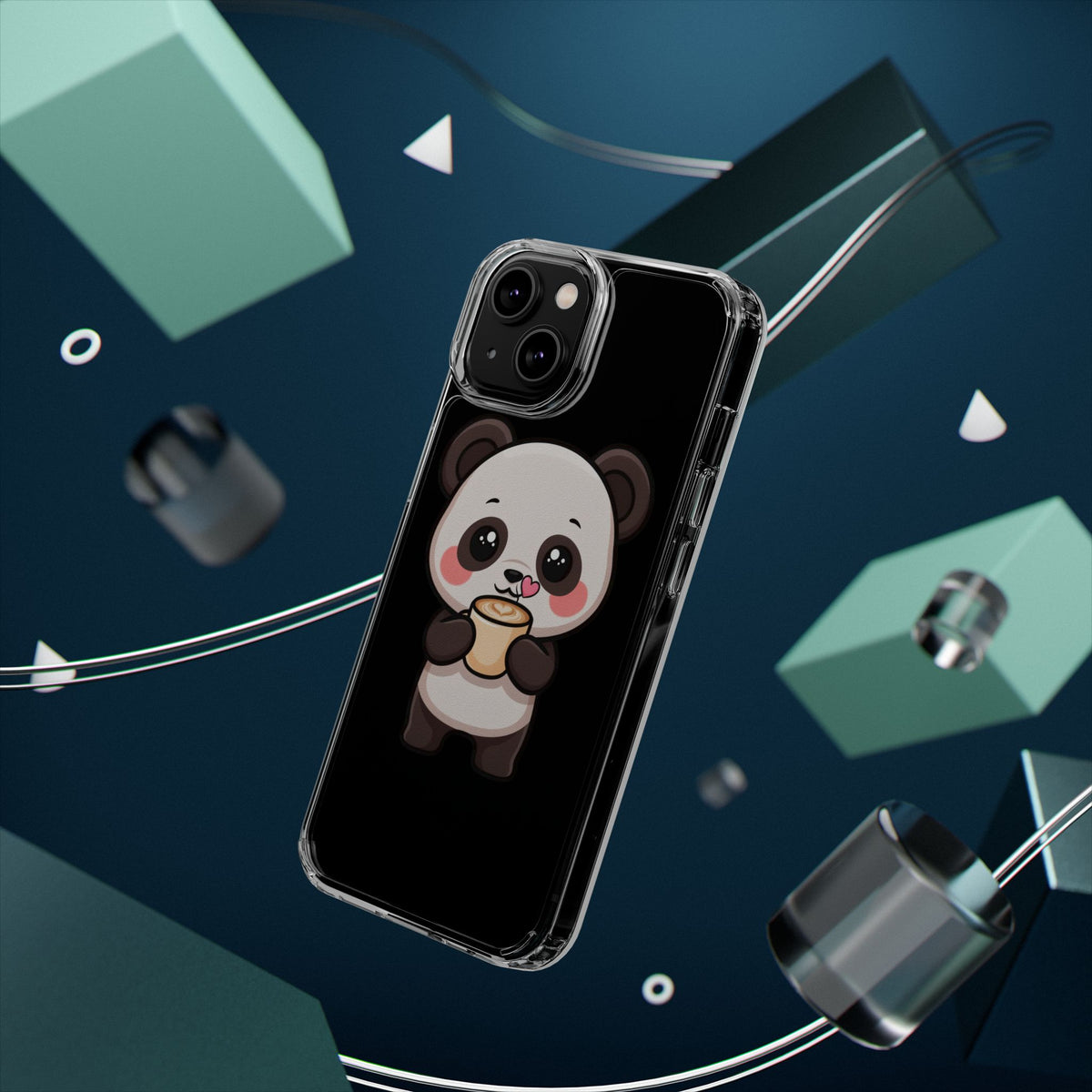 Kawaii Panda Latte Clear Impact-Resistant Case